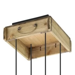 Eglo Wootton Four Drop Pendant In A Vintage-Style Square Wooden Crate -Eglo eglo wootton four drop pendant in a vintage style square wooden crate p23653 90153 image