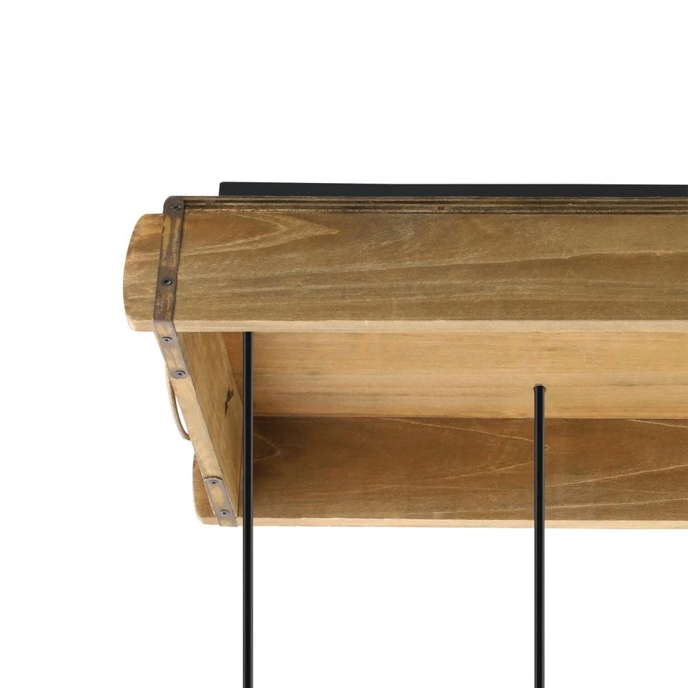 Eglo Wootton Six Drop Linear Pendant In A Vintage-Style Rectangular Wooden Crate 5 Eglo Wootton Six Drop Linear Pendant In A Vintage-Style Rectangular Wooden Crate - Image 3